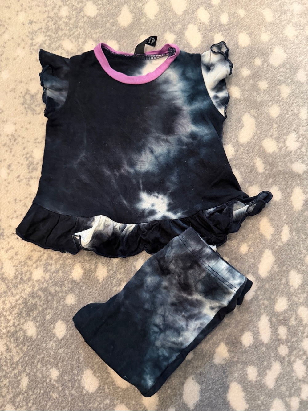 Pixielane 12-18 MO Tie-Dye Ruffle Matching Set